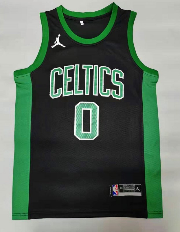 Men Boston Celtics #0 Tatum Black Jordan Brand 2025 NBA Jersey style 3->->NBA Jersey